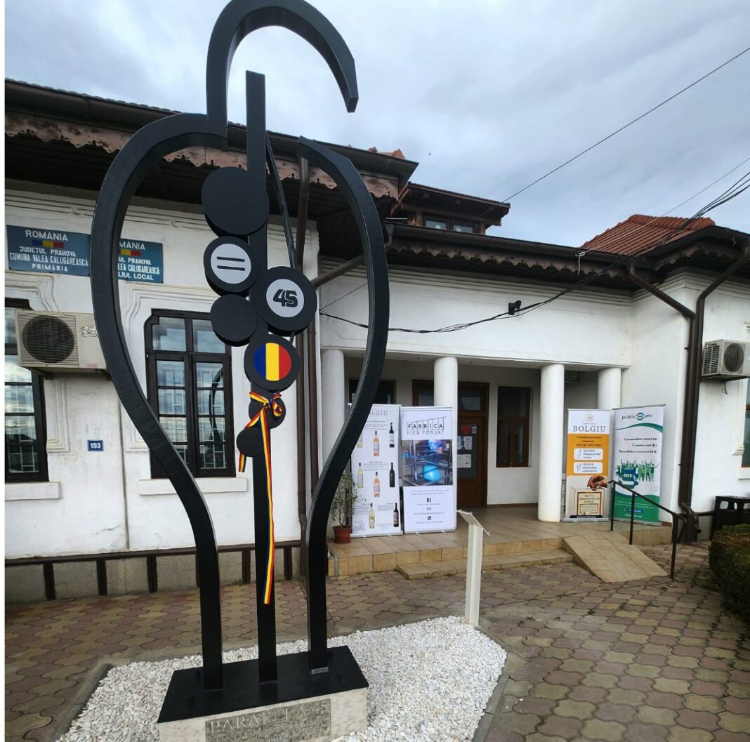 Vinurile roșii au un monument în Valea Călugărească: „Paralela 45 – Ținutul vinurilor roșii”