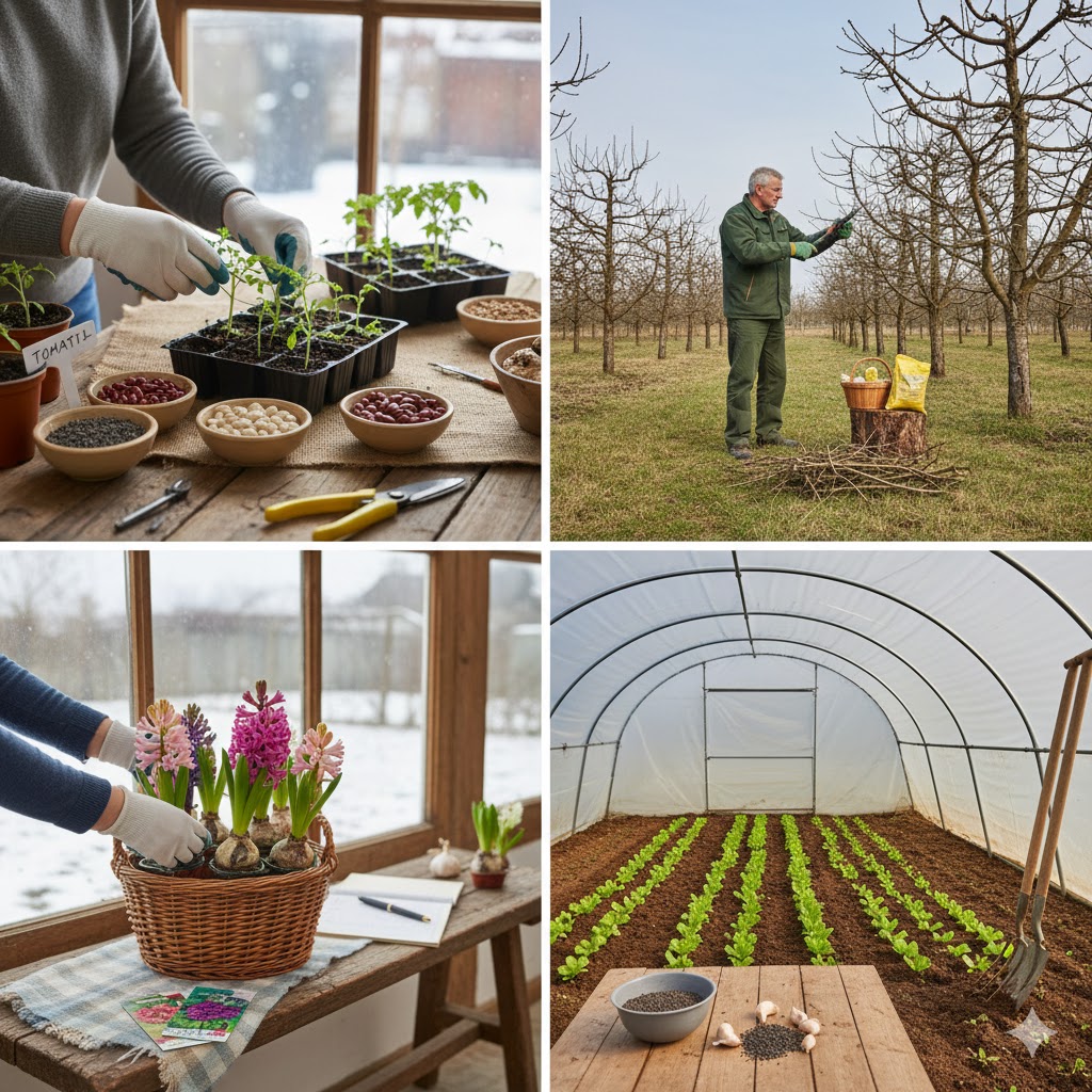 lucrări grădină februarie