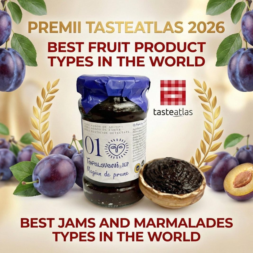 Magiunul de prune Topoloveni, produs românesc fără zahăr adăugat, recunoscut drept cel mai bun produs din fructe din lume